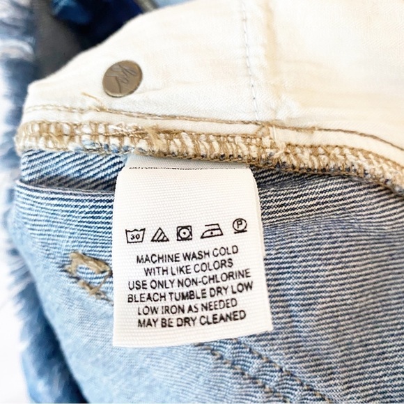 FREE PEOPLE Zip It Up Front Zip Denim Mini Skirt Size 28 - Picture 10 of 10